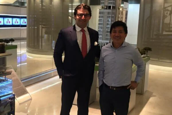 Michael Kodari, Founder of KOSEC, with Singapore’s largest private landlord and property developer, the Ng brothers